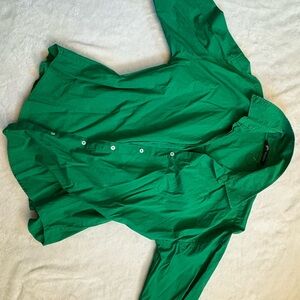 Vibrant Green Button-Up Shirt